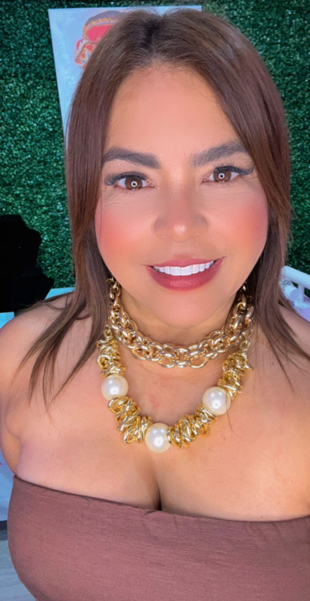 Set 2 Collares Elegante Dorado Perla
