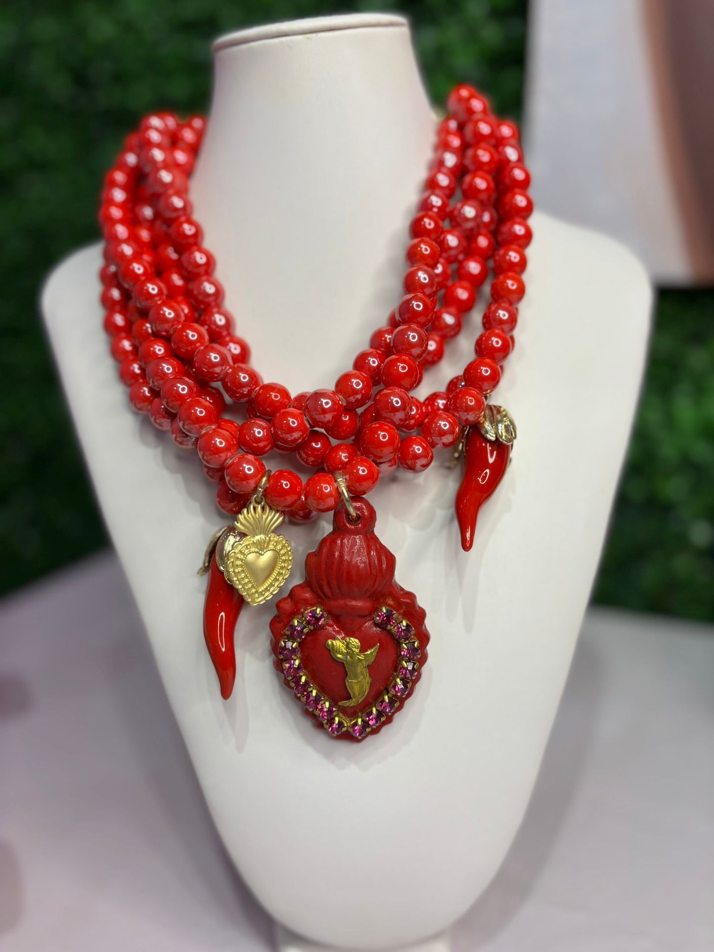 Set Elegante Rojo Brillo