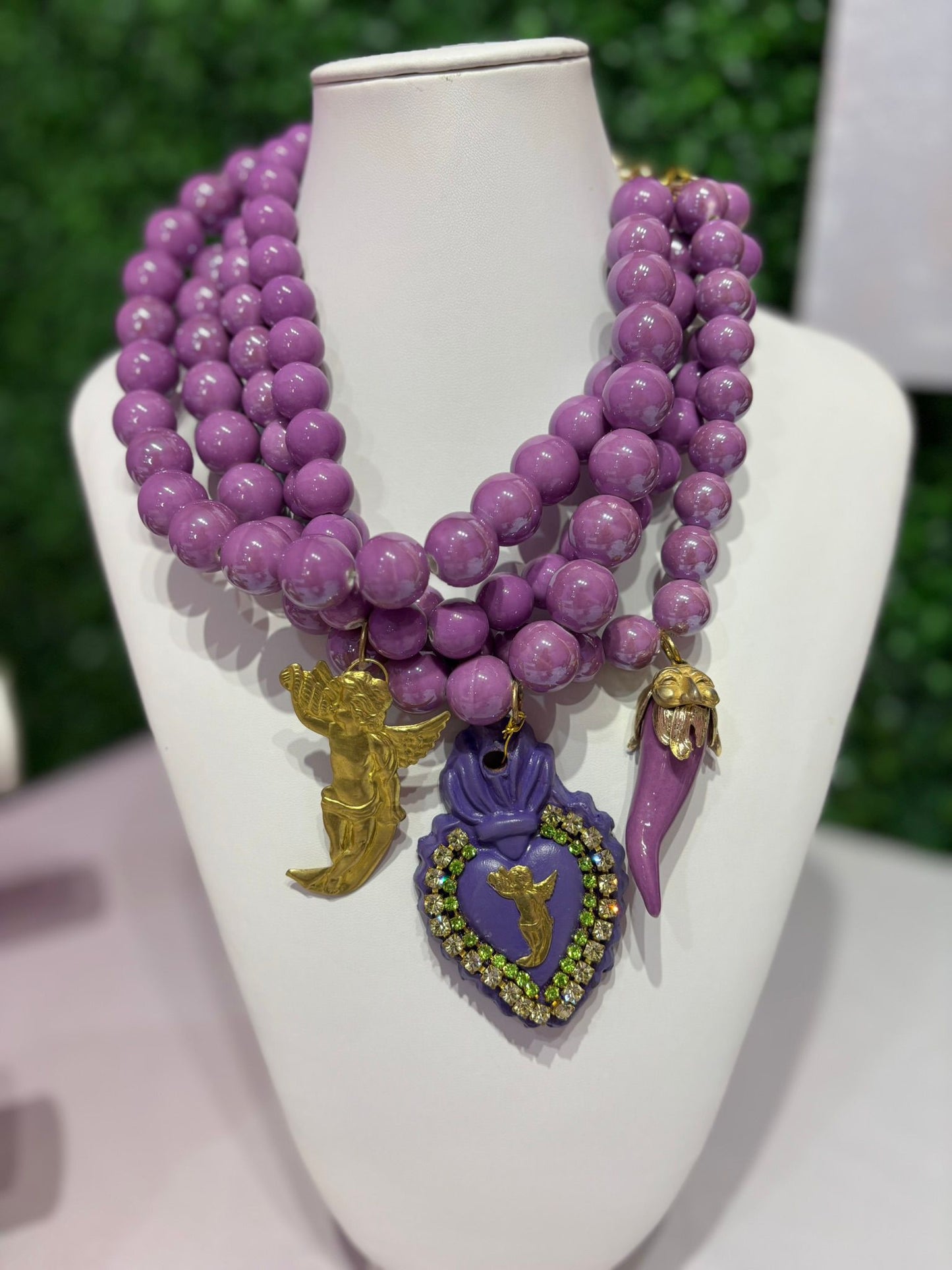 Set Elegante Morado Brillo