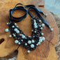 Collar Negro Elegante Piedras