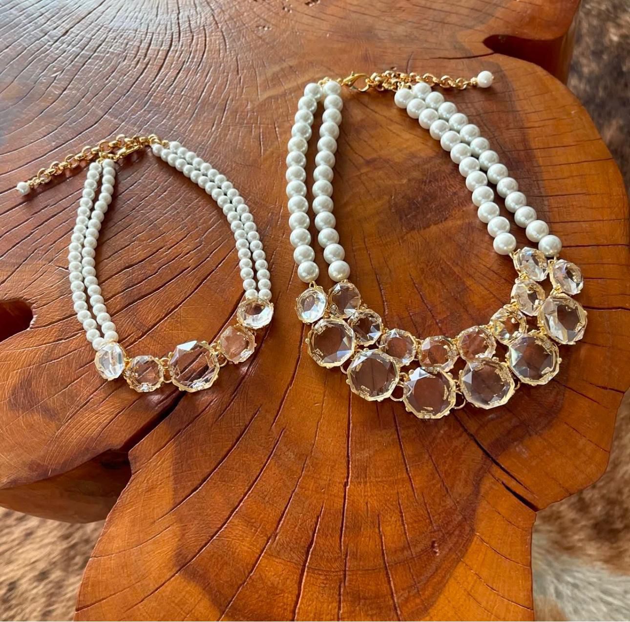 Set Plateado Elegante Brillo