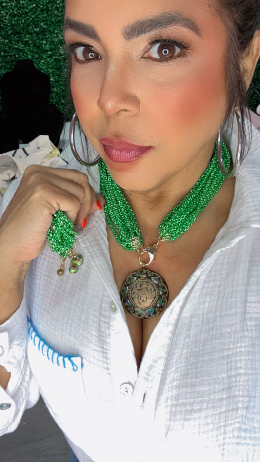 Elegante Verde Brillo