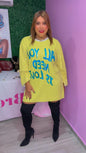 Camisón Oversize Amarillo Casual