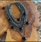 Collar Negro Elegante Corazones