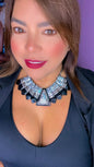Collar Plateado Elegante Brillante
